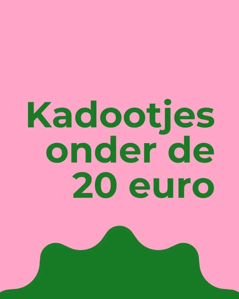 Tekstafbeelding 'Kadootjes onder de 20 euro' – link naar cadeau blogs onder 20 euro