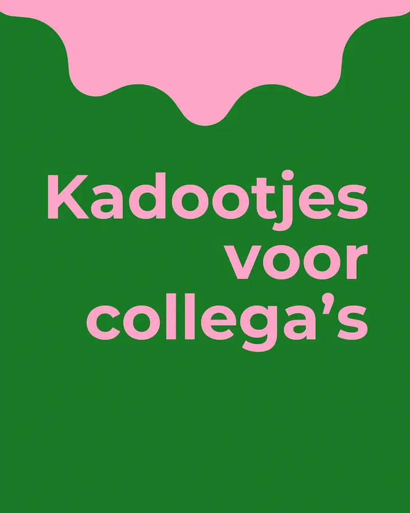 Tekstafbeelding 'Kadootjes voor collega's' – link naar cadeau blogs voor collega's